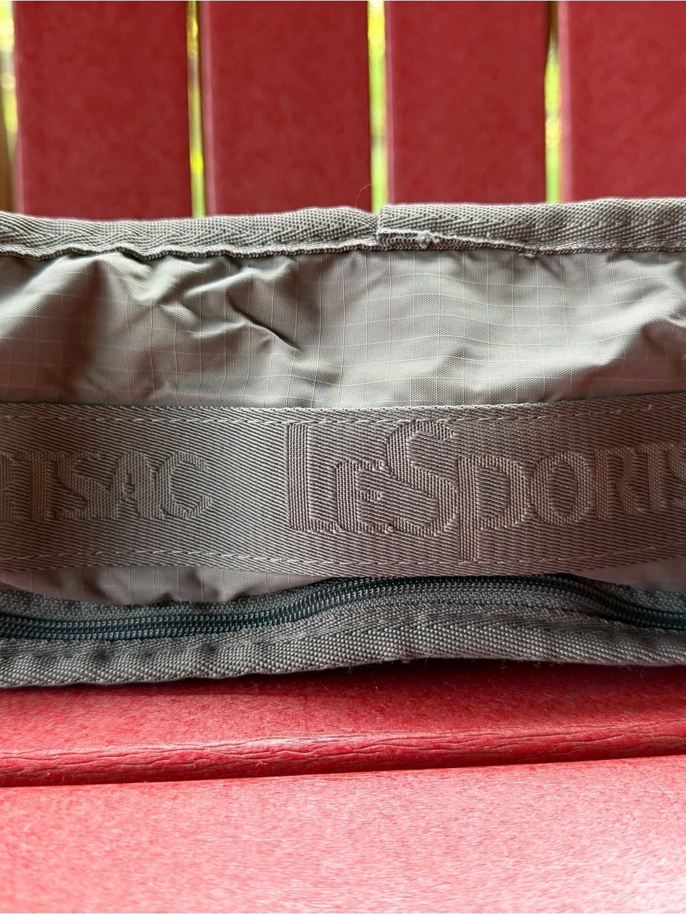 Lesportsac DELUXE EVERYDAY BAG Charcoal Gray with Branded Strap
